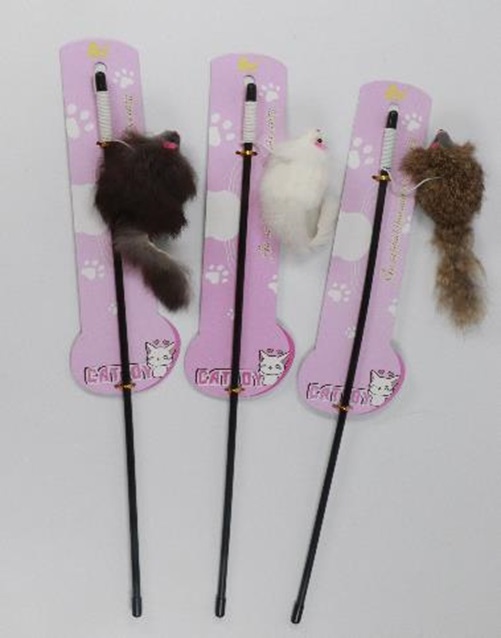 Дразнилка удочка Мышь пушистая