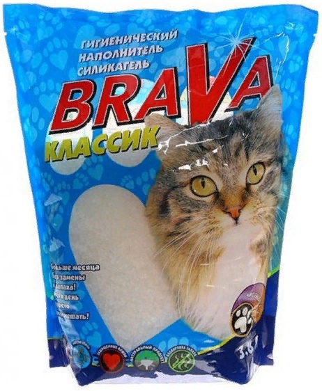 Наполнитель силикагелевый 3,8л Брава Классик-А