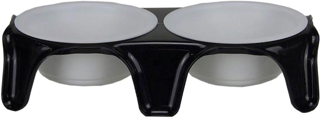 Подставка с мисками пластиковая №1 0.75л