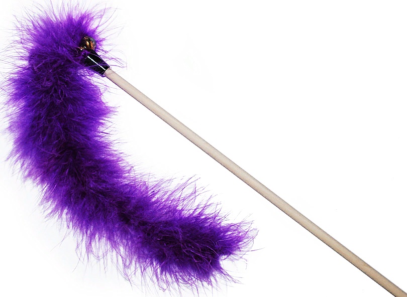 №1 Дразнилка перьевой хвост, с колокольчиком, удочка 50см
