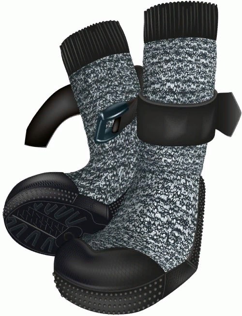 Защитные носки для лап Walker, M–L, 2 шт., пёстрый чёрный/чёрный 6*22см