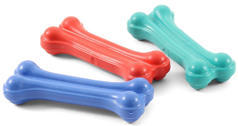 Игрушка для собак из резины "Кость литая №1", 75мм, (уп.3шт)