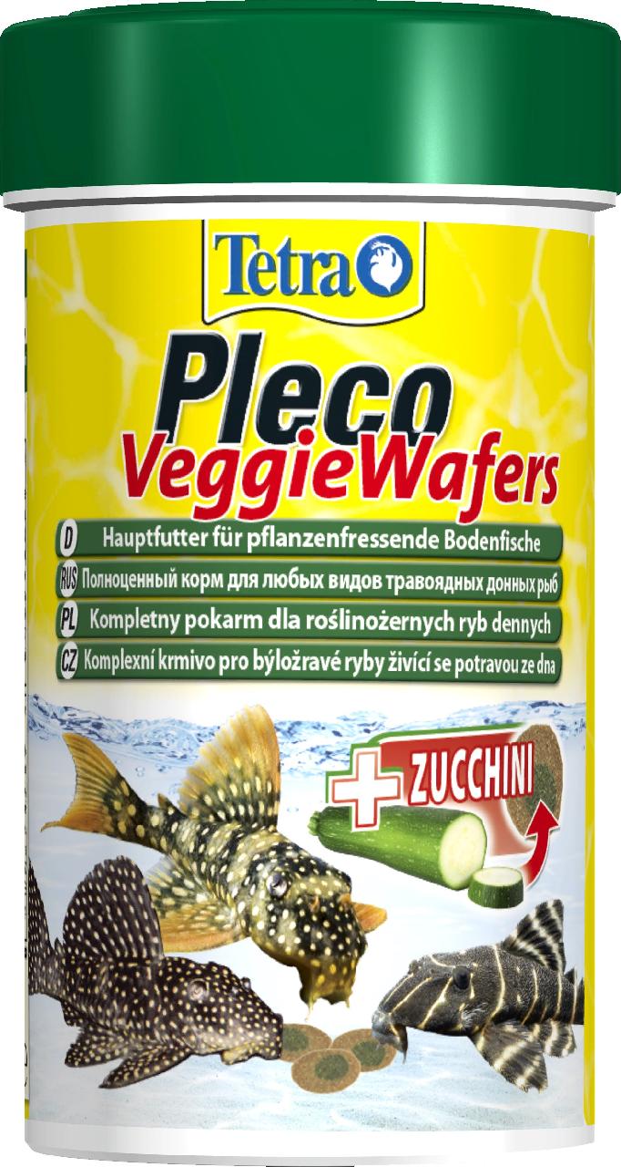 TetraPleco Veggie Wafers корм с добавлением цуккини для донных рыб 100мл