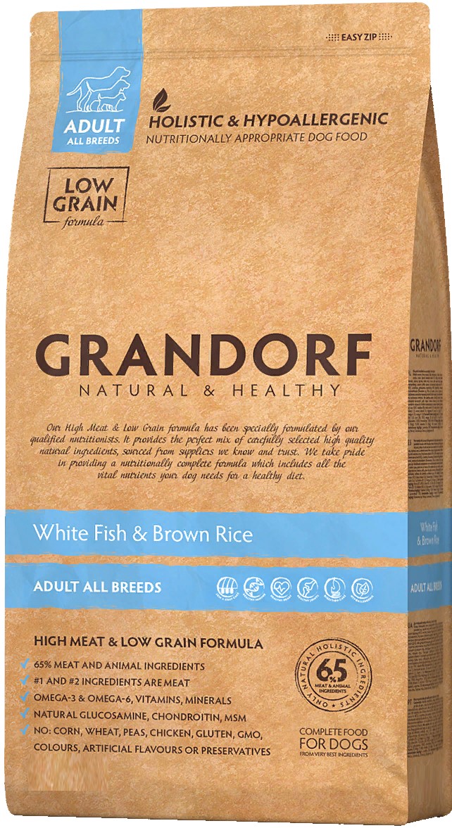 Грандорф корм для собак белая рыба с рисом