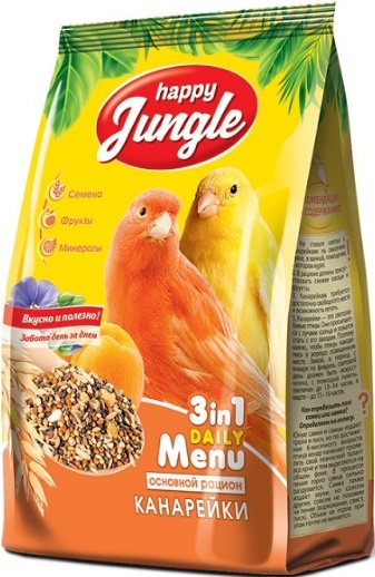 HAPPY JUNGLE Корм для канареек 500г