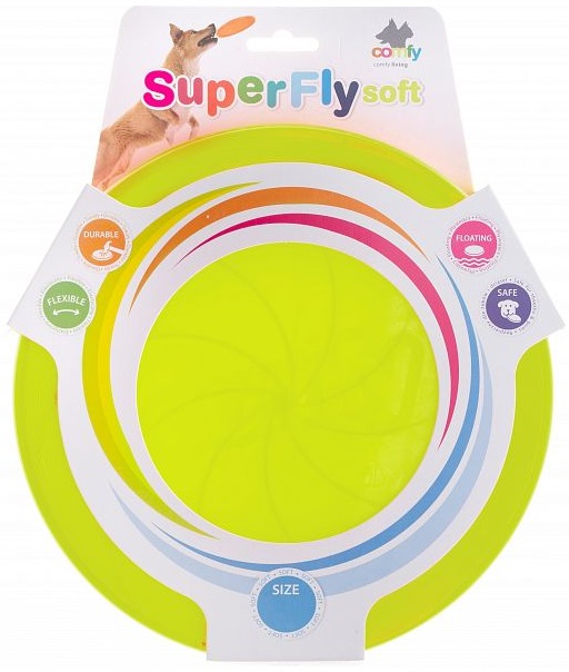 Игрушка для собак COMFY SUPER FLY fluo тарелка фрисби 18см