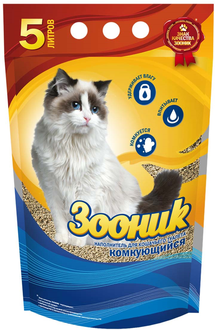 Наполнитель ЗООНИК комкующийся 5л
