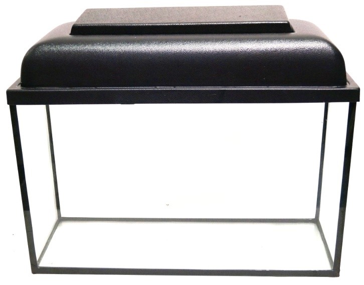 Аквариум прямоугольник 15л с Крышкой Черный