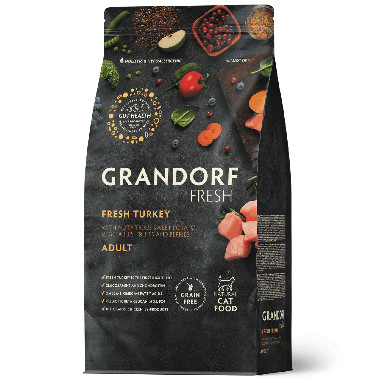 GRANDORF Fresh Cat ADULT Turkey&Sweet Potato индейка с бататом для кошек