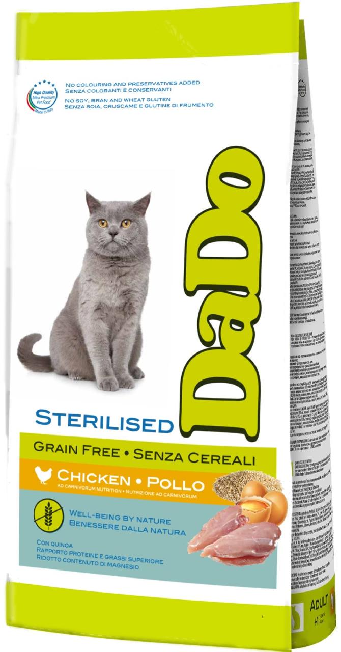 Dado cat корм без зерна для стерилизованных кошек курица картофель