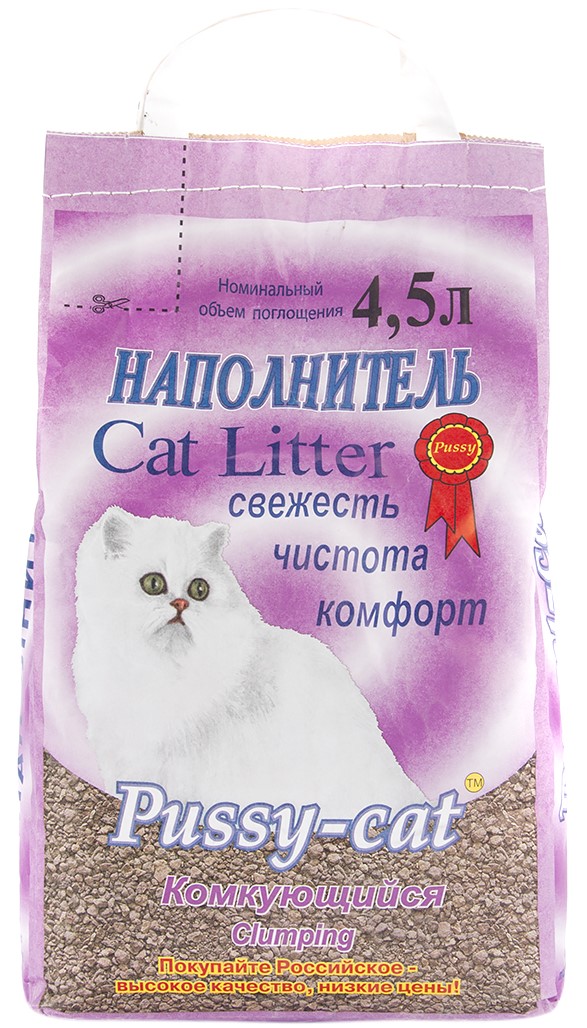 Наполнитель ПУСИ КЭТ комкующийся 4,5л