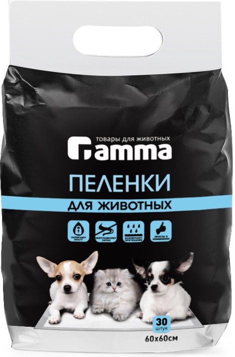 Пеленки для животных, 60x60cм, 30шт, Triol