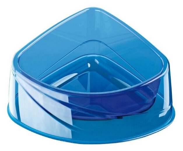 Миска пластиковая CORNER LUX угловая прозрачная 20х15х8см