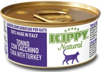 KIPPY консервы для кошек NATURAL филе из тунца с индейкой 70г