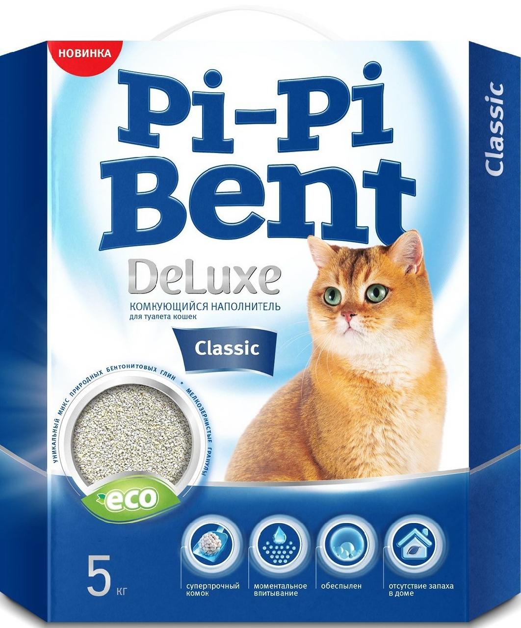 Наполнитель Pi-Pi-Bent Deluxe Classik коробка 5кг