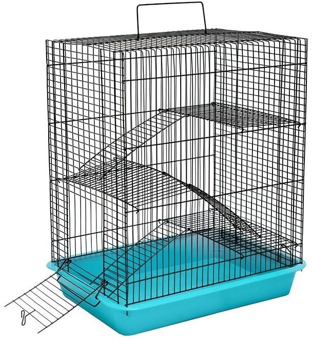 ECO Клетка для грызунов ХОМА-3этажа шаг прута 8мм, 33*24*38см