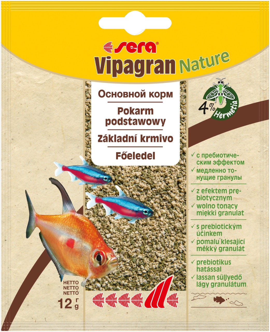 Сера Корм для рыб основной в гранулах VIPAGRAN 12г (пакетик)