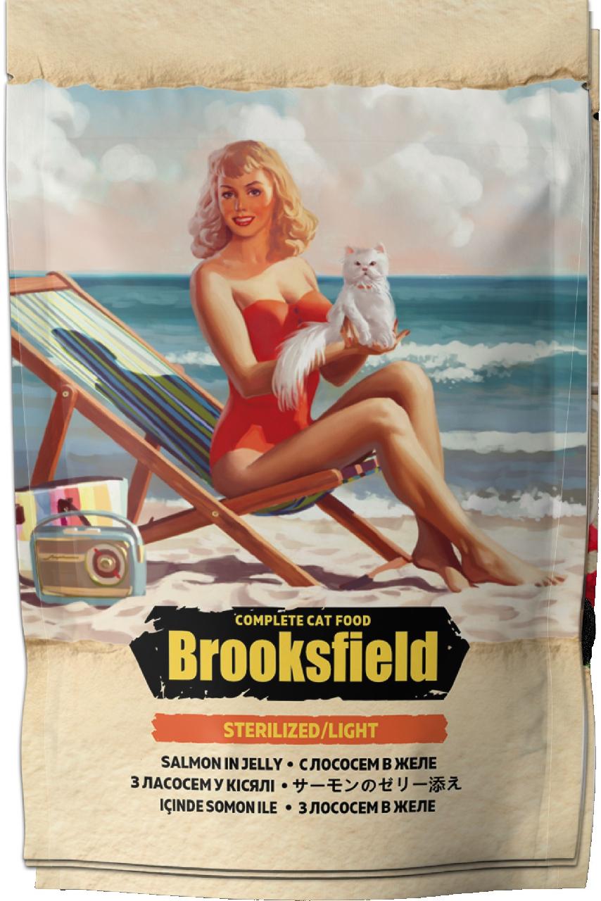 BROOKSFIELD Cat пауч Sterilized/Light Cat Salmon д/к Лосось в желе 85г