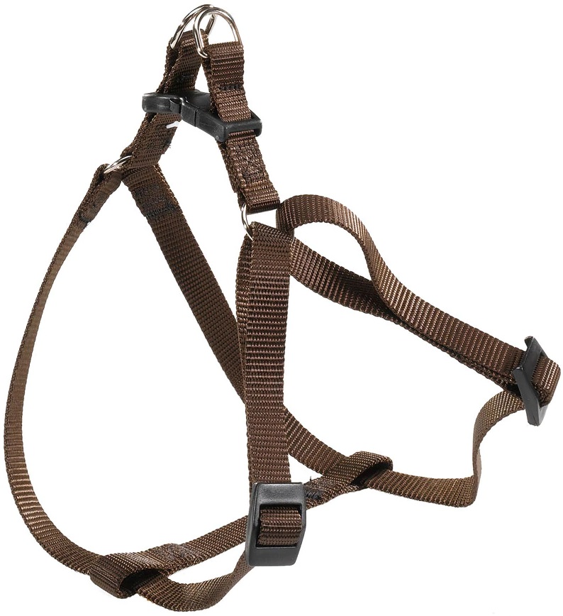 Шлейка EASY P EX.LARGE нейлон, коричневая 63÷94 cm 25 mm