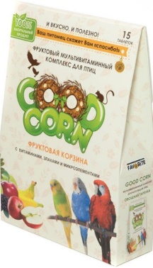 GOOD CORN Фруктовый Мульти-ый комплекс для Птиц "ФРУКТОВАЯ КОРЗИНА" 15таб