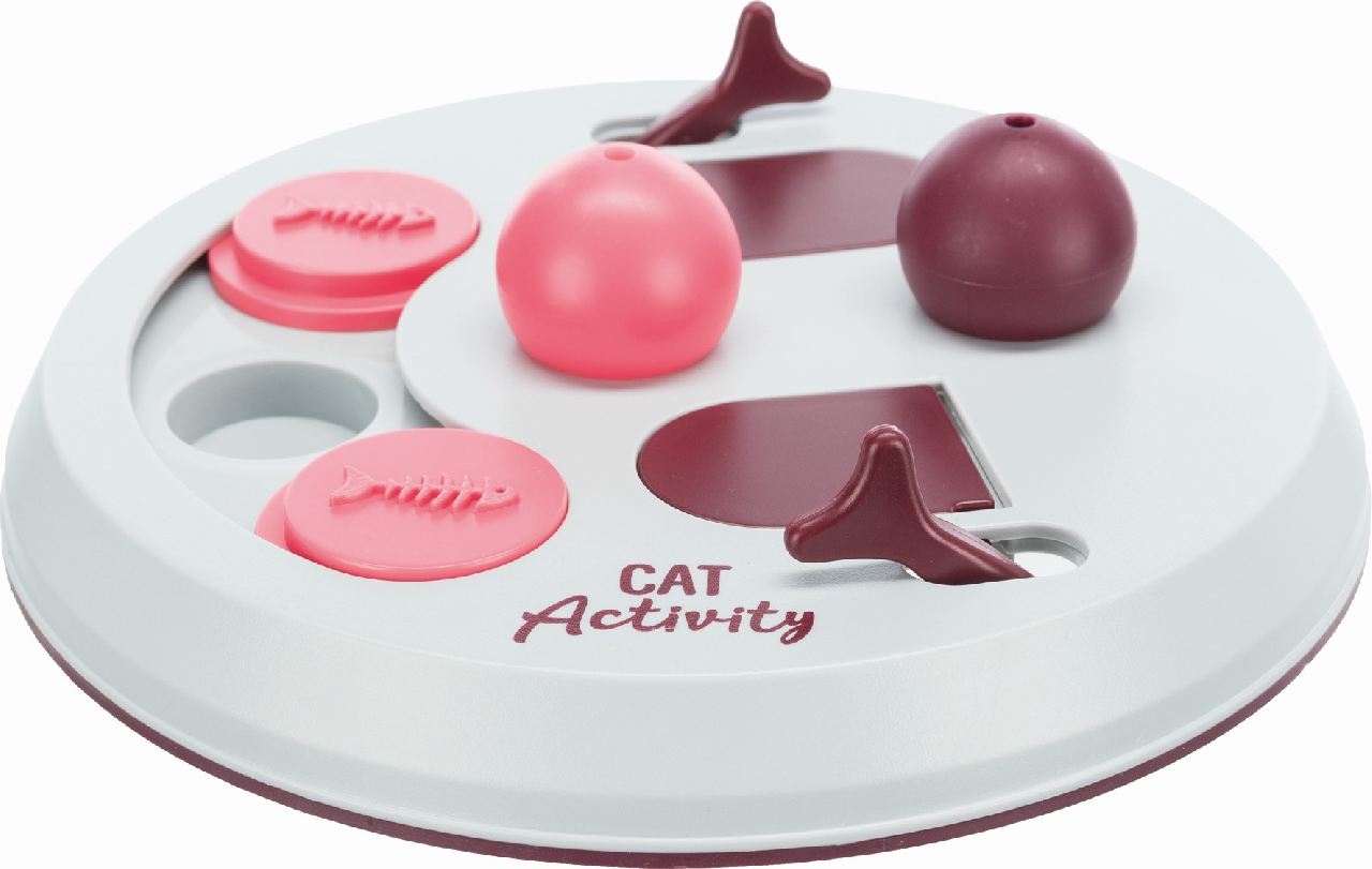 Развивающая игра Cat Activity Flip Board, 23см, ягодный/розовый/светло-серый