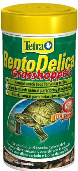 Tetra ReptoDelica Grasshoppers лакомство для водных черепах (кузнечики) 250мл