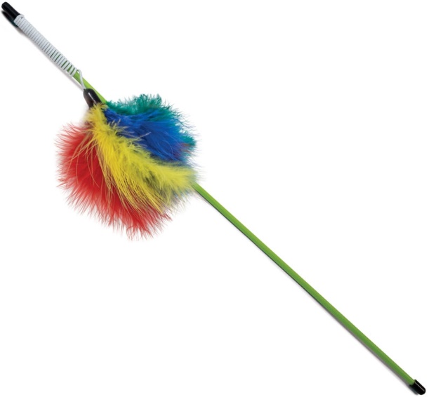 Удочка-дразнилка "Радужные перья", 80/500мм
