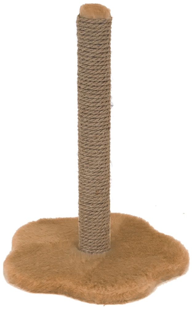Когтеточка-столбик ЧИП на подставке джут, коричневая 35*35*50см