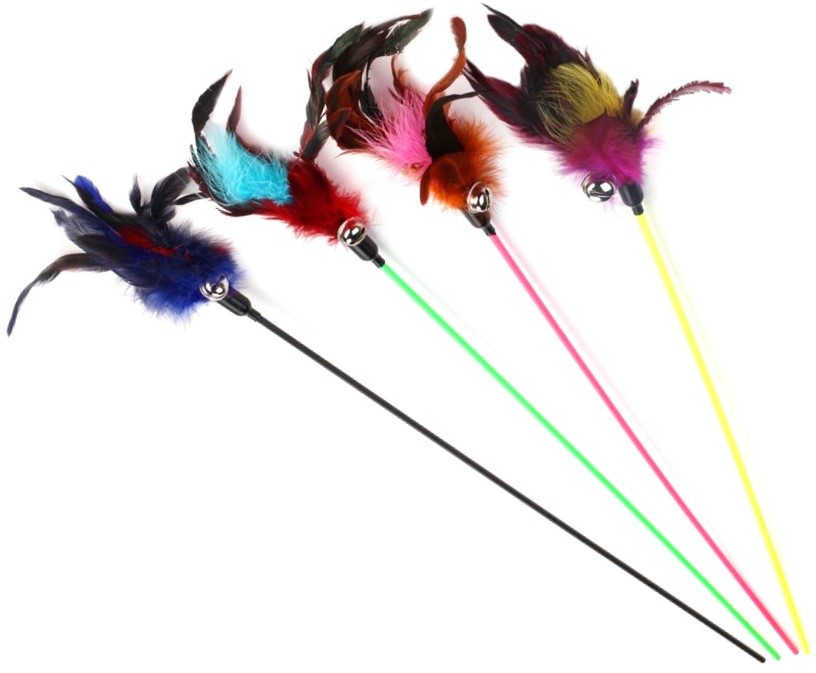 Удочка-дразнилка с пером 2 для кошек