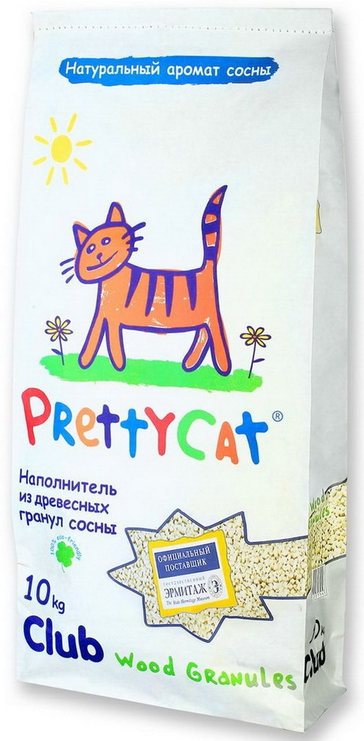 Наполнитель PrettyCat древесный Wood Granules 10кг