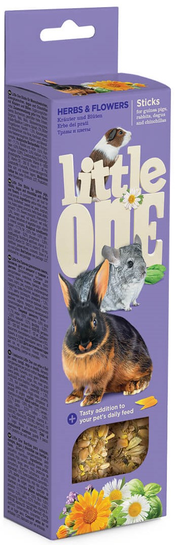 Little One Палочки д/морск.свинок, кроликов, шиншилл с травами/цветами
