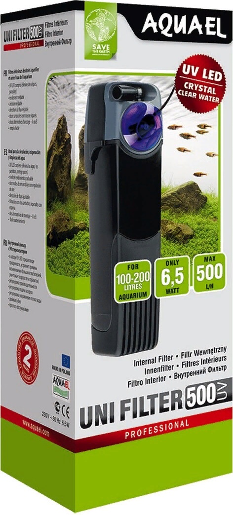 Фильтр внутренний AQUAEL UNIFILTER  500 UV Power (100-200л), 500л/ч