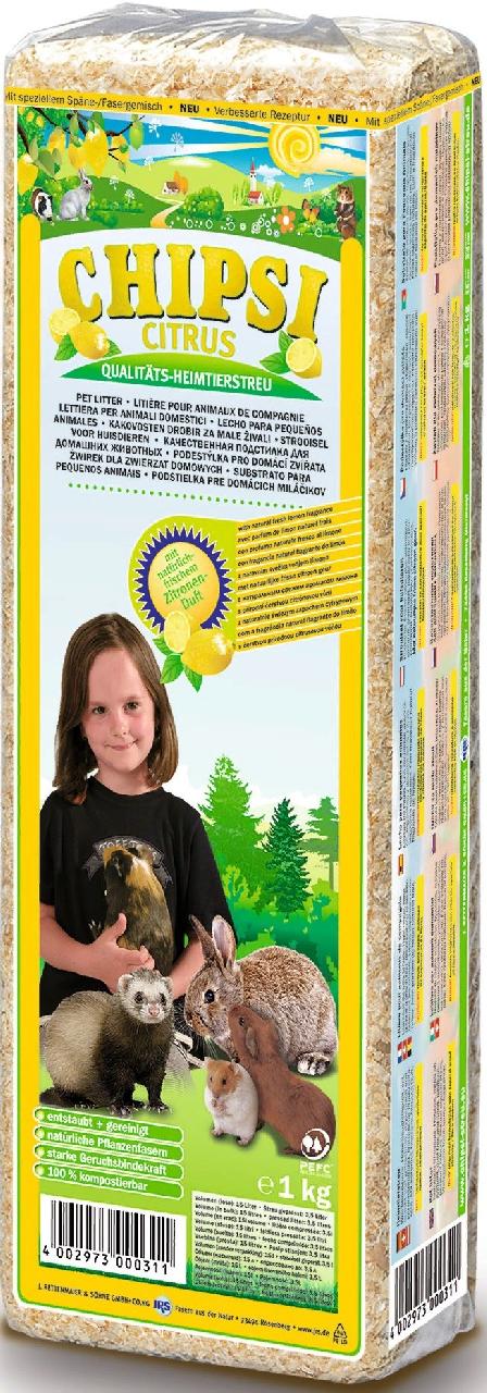 Опилки Chipsi Citrus ароматизированные для грызунов 15л*1кг