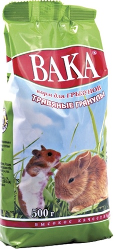 Вака ВК Травяные гранулы для грызунов 500г