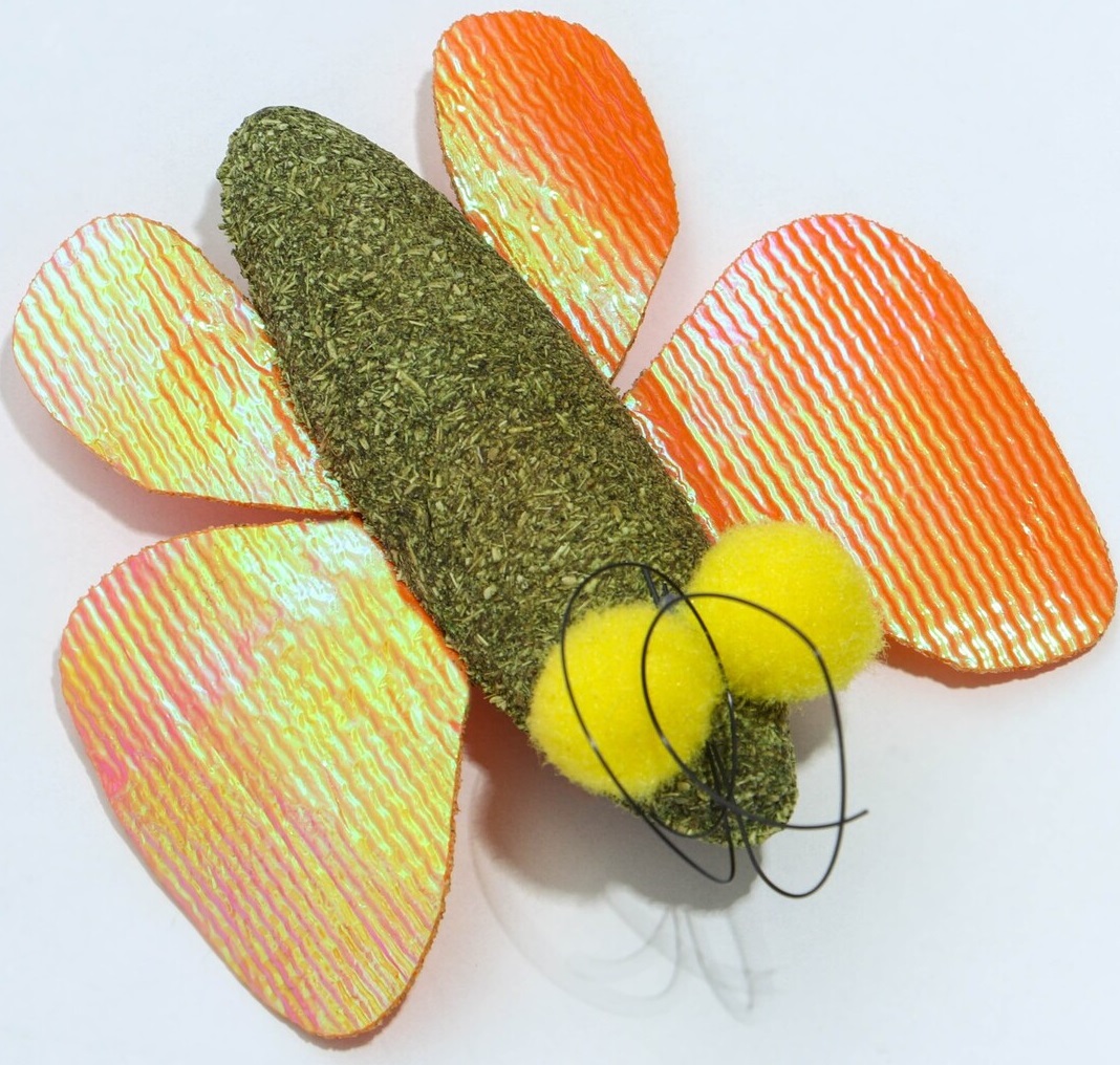 Игрушка для кошек из мяты Бабочка 75мм*20мм