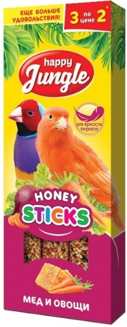 HAPPY JUNGLE Палочки д/канареек и экзотов 3 шт. 