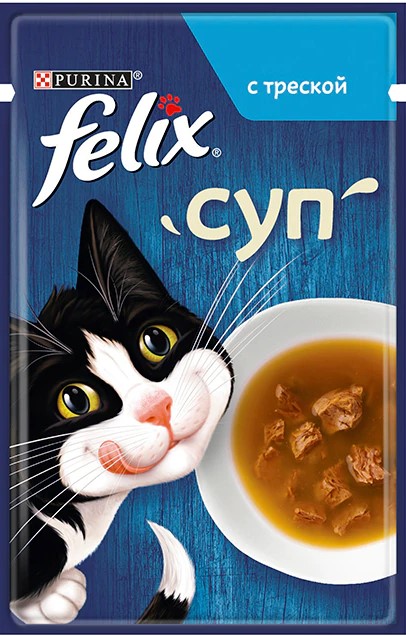 Felix Суп для кошек с треской 48г