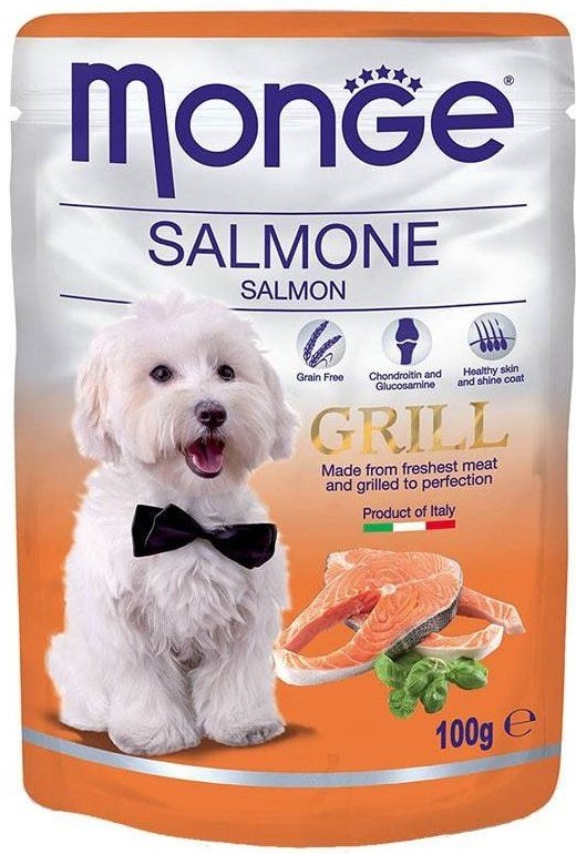 Monge Dog Grill пауч для собак с лососем 100г